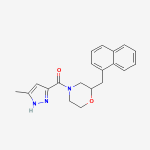 (5-methyl-1H-pyrazol-3-yl)-[2-(naphthalen-1-ylmethyl)morpholin-4-yl]methanone