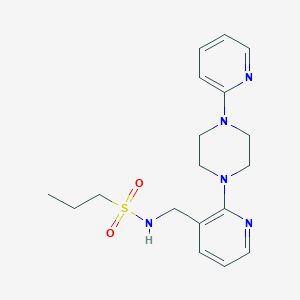 molecular formula C18H25N5O2S B3786046 N-({2-[4-(2-pyridinyl)-1-piperazinyl]-3-pyridinyl}methyl)-1-propanesulfonamide 