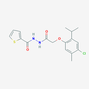 2-(4-chloro-2-isopropyl-5-methylphenoxy)-N'-(2-thienylcarbonyl)acetohydrazide