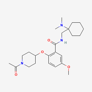 2-[(1-acetyl-4-piperidinyl)oxy]-N-{[1-(dimethylamino)cyclohexyl]methyl}-5-methoxybenzamide