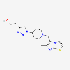 2-(1-{1-[(6-methylimidazo[2,1-b][1,3]thiazol-5-yl)methyl]-4-piperidinyl}-1H-1,2,3-triazol-4-yl)ethanol