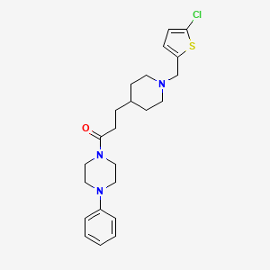 1-(3-{1-[(5-chloro-2-thienyl)methyl]-4-piperidinyl}propanoyl)-4-phenylpiperazine