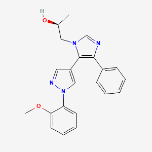 (2S)-1-{5-[1-(2-methoxyphenyl)-1H-pyrazol-4-yl]-4-phenyl-1H-imidazol-1-yl}propan-2-ol