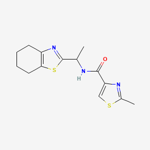 2-methyl-N-[1-(4,5,6,7-tetrahydro-1,3-benzothiazol-2-yl)ethyl]-1,3-thiazole-4-carboxamide