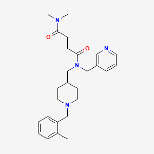 N,N-dimethyl-N'-{[1-(2-methylbenzyl)-4-piperidinyl]methyl}-N'-(3-pyridinylmethyl)succinamide