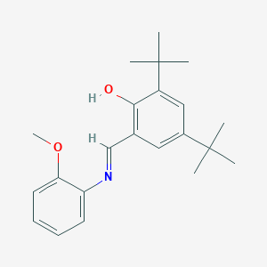 molecular formula C22H29NO2 B378609 Phenol, 2,4-bis(1,1-dimethylethyl)-6-[[(2-methoxyphenyl)imino]methyl]- CAS No. 154289-77-7