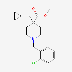 ethyl 1-(2-chlorobenzyl)-4-(cyclopropylmethyl)-4-piperidinecarboxylate