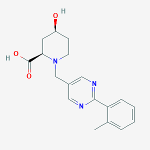 (2R,4S)-4-hydroxy-1-[[2-(2-methylphenyl)pyrimidin-5-yl]methyl]piperidine-2-carboxylic acid