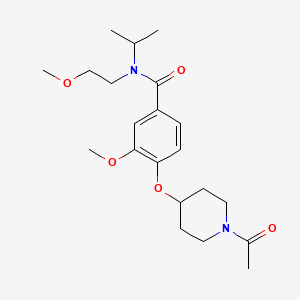 4-[(1-acetyl-4-piperidinyl)oxy]-N-isopropyl-3-methoxy-N-(2-methoxyethyl)benzamide