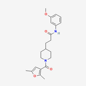 3-[1-(2,5-dimethylfuran-3-carbonyl)piperidin-4-yl]-N-(3-methoxyphenyl)propanamide