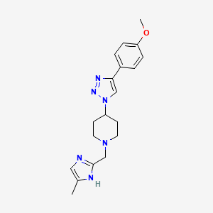 4-[4-(4-methoxyphenyl)triazol-1-yl]-1-[(5-methyl-1H-imidazol-2-yl)methyl]piperidine