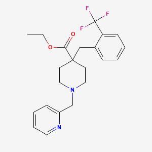 ethyl 1-(2-pyridinylmethyl)-4-[2-(trifluoromethyl)benzyl]-4-piperidinecarboxylate