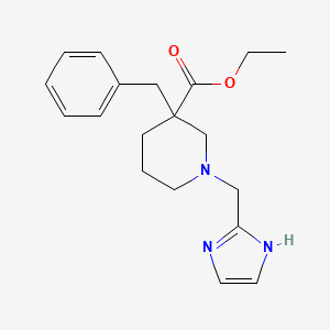 ethyl 3-benzyl-1-(1H-imidazol-2-ylmethyl)piperidine-3-carboxylate