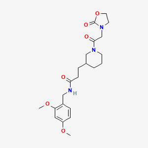 N-(2,4-dimethoxybenzyl)-3-{1-[(2-oxo-1,3-oxazolidin-3-yl)acetyl]-3-piperidinyl}propanamide