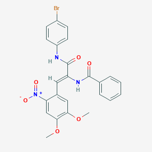 N-(1-[(4-bromoanilino)carbonyl]-2-{2-nitro-4,5-dimethoxyphenyl}vinyl)benzamide