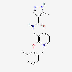 N-[[2-(2,6-dimethylphenoxy)pyridin-3-yl]methyl]-5-methyl-1H-pyrazole-4-carboxamide