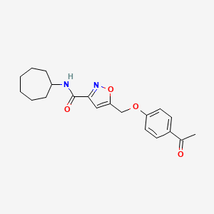 5-[(4-acetylphenoxy)methyl]-N-cycloheptyl-3-isoxazolecarboxamide