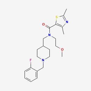 N-{[1-(2-fluorobenzyl)-4-piperidinyl]methyl}-N-(2-methoxyethyl)-2,4-dimethyl-1,3-thiazole-5-carboxamide