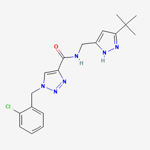 N-[(5-tert-butyl-1H-pyrazol-3-yl)methyl]-1-(2-chlorobenzyl)-1H-1,2,3-triazole-4-carboxamide