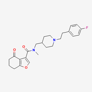 N-({1-[2-(4-fluorophenyl)ethyl]-4-piperidinyl}methyl)-N-methyl-4-oxo-4,5,6,7-tetrahydro-1-benzofuran-3-carboxamide