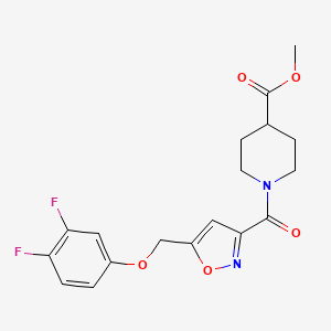 methyl 1-({5-[(3,4-difluorophenoxy)methyl]-3-isoxazolyl}carbonyl)-4-piperidinecarboxylate