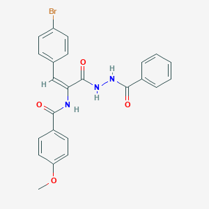 molecular formula C24H20BrN3O4 B378626 N-[1-[(2-benzoylhydrazino)carbonyl]-2-(4-bromophenyl)vinyl]-4-methoxybenzamide 
