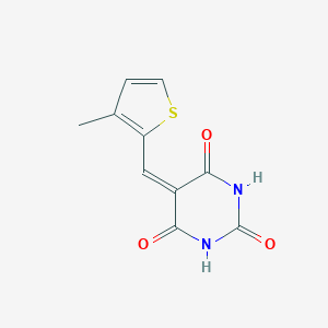 molecular formula C10H8N2O3S B378627 5-[(3-Methylthiophen-2-yl)methylidene]-1,3-diazinane-2,4,6-trione CAS No. 119513-45-0