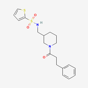 N-{[1-(3-phenylpropanoyl)-3-piperidinyl]methyl}-2-thiophenesulfonamide