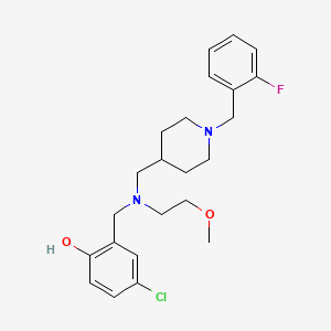 4-Chloro-2-[[[1-[(2-fluorophenyl)methyl]piperidin-4-yl]methyl-(2-methoxyethyl)amino]methyl]phenol