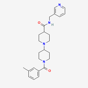 molecular formula C25H32N4O2 B3786302 1'-(3-methylbenzoyl)-N-(3-pyridinylmethyl)-1,4'-bipiperidine-4-carboxamide 