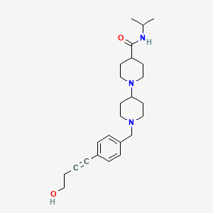 1'-[4-(4-hydroxy-1-butyn-1-yl)benzyl]-N-isopropyl-1,4'-bipiperidine-4-carboxamide