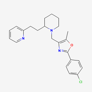 2-[2-(1-{[2-(4-chlorophenyl)-5-methyl-1,3-oxazol-4-yl]methyl}-2-piperidinyl)ethyl]pyridine