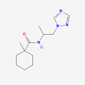 molecular formula C13H22N4O B3786349 1-methyl-N-[1-methyl-2-(1H-1,2,4-triazol-1-yl)ethyl]cyclohexanecarboxamide 