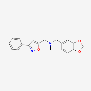 (1,3-benzodioxol-5-ylmethyl)methyl[(3-phenyl-5-isoxazolyl)methyl]amine