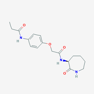 N-[4-(2-oxo-2-{[(3S)-2-oxoazepan-3-yl]amino}ethoxy)phenyl]propanamide