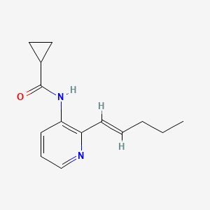 N-{2-[(1E)-pent-1-en-1-yl]pyridin-3-yl}cyclopropanecarboxamide