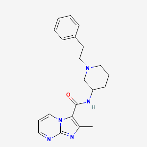 2-methyl-N-[1-(2-phenylethyl)piperidin-3-yl]imidazo[1,2-a]pyrimidine-3-carboxamide