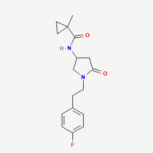 N-{1-[2-(4-fluorophenyl)ethyl]-5-oxo-3-pyrrolidinyl}-1-methylcyclopropanecarboxamide