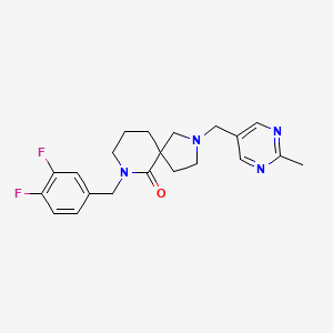 molecular formula C21H24F2N4O B3786397 7-[(3,4-Difluorophenyl)methyl]-2-[(2-methylpyrimidin-5-yl)methyl]-2,7-diazaspiro[4.5]decan-6-one 