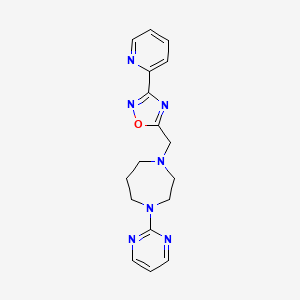 1-{[3-(2-pyridinyl)-1,2,4-oxadiazol-5-yl]methyl}-4-(2-pyrimidinyl)-1,4-diazepane