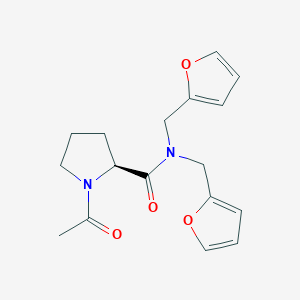 1-acetyl-N,N-bis(2-furylmethyl)-L-prolinamide