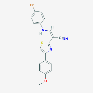 3-(4-Bromoanilino)-2-[4-(4-methoxyphenyl)-1,3-thiazol-2-yl]acrylonitrile