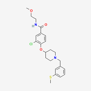 3-chloro-N-(2-methoxyethyl)-4-({1-[3-(methylthio)benzyl]-4-piperidinyl}oxy)benzamide