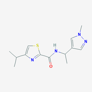 4-isopropyl-N-[1-(1-methyl-1H-pyrazol-4-yl)ethyl]-1,3-thiazole-2-carboxamide