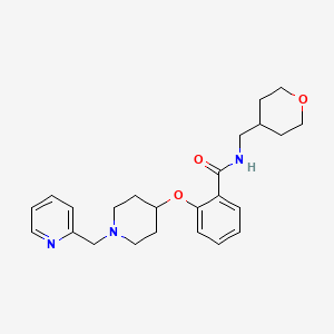 2-{[1-(2-pyridinylmethyl)-4-piperidinyl]oxy}-N-(tetrahydro-2H-pyran-4-ylmethyl)benzamide