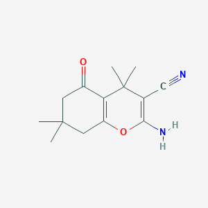 2-amino-4,4,7,7-tetramethyl-5-oxo-5,6,7,8-tetrahydro-4H-chromene-3-carbonitrile