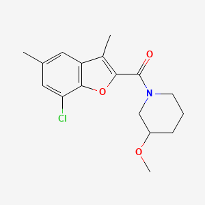 1-[(7-chloro-3,5-dimethyl-1-benzofuran-2-yl)carbonyl]-3-methoxypiperidine