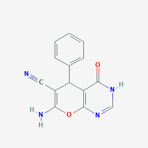 7-amino-4-hydroxy-5-phenyl-5H-pyrano[2,3-d]pyrimidine-6-carbonitrile