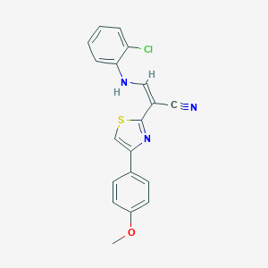3-(2-Chloroanilino)-2-[4-(4-methoxyphenyl)-1,3-thiazol-2-yl]acrylonitrile