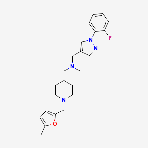 1-[1-(2-fluorophenyl)-1H-pyrazol-4-yl]-N-methyl-N-({1-[(5-methyl-2-furyl)methyl]-4-piperidinyl}methyl)methanamine